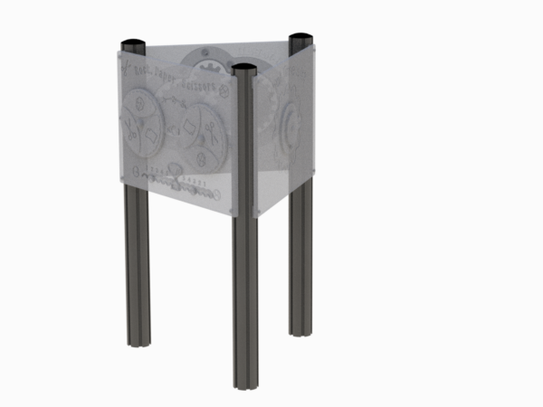 Stolpe til tre aktivitetspaneler