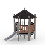 Villmark lekehus med liten sklie