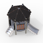 Villmark lekehus med liten sklie