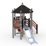 Villmark lekehus med stor sklie