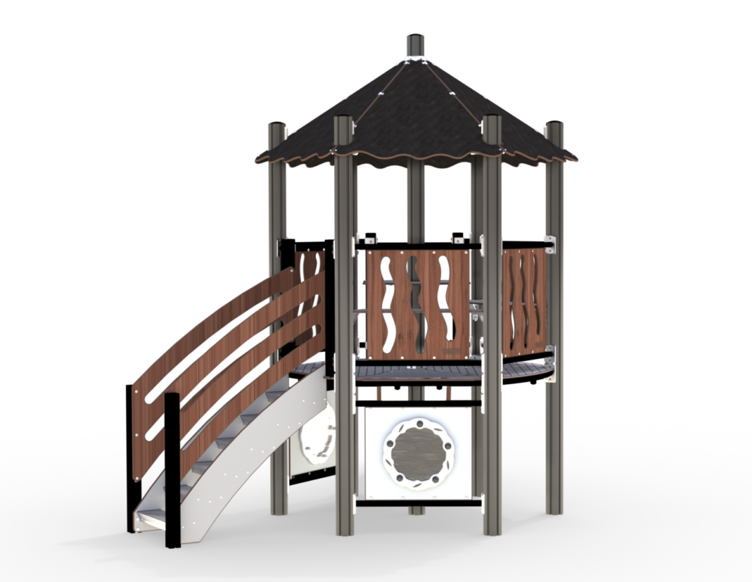 Villmark lekehus med stor sklie