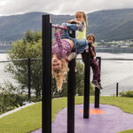 Gymstang 3 høyder 110-140-170 cm sort/grønn