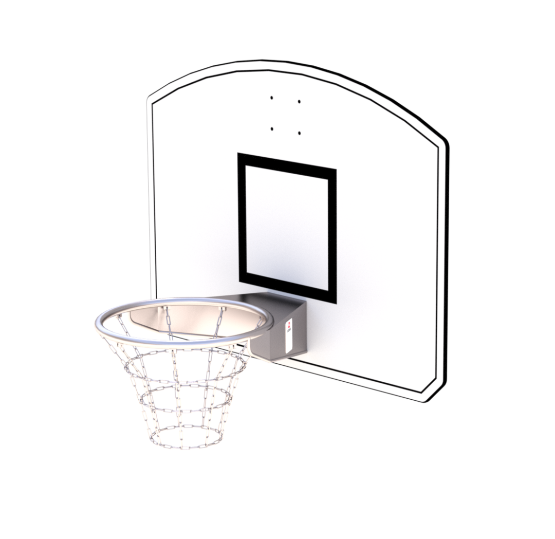 Basketplate HPL m/kurv og nett