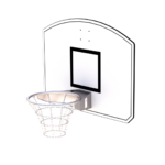 Basketplate HPL m/kurv og nett