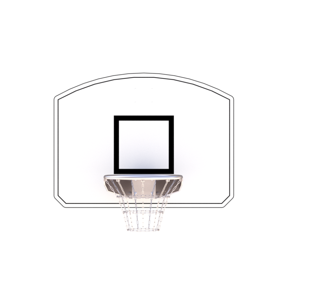 Basketplate HPL m/kurv og nett