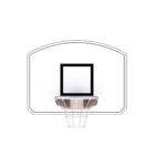 Basketplate HPL m/kurv og nett