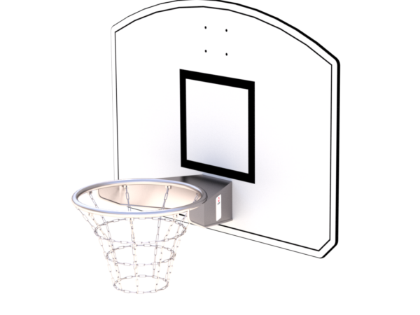 Basketplate HPL m/kurv og nett