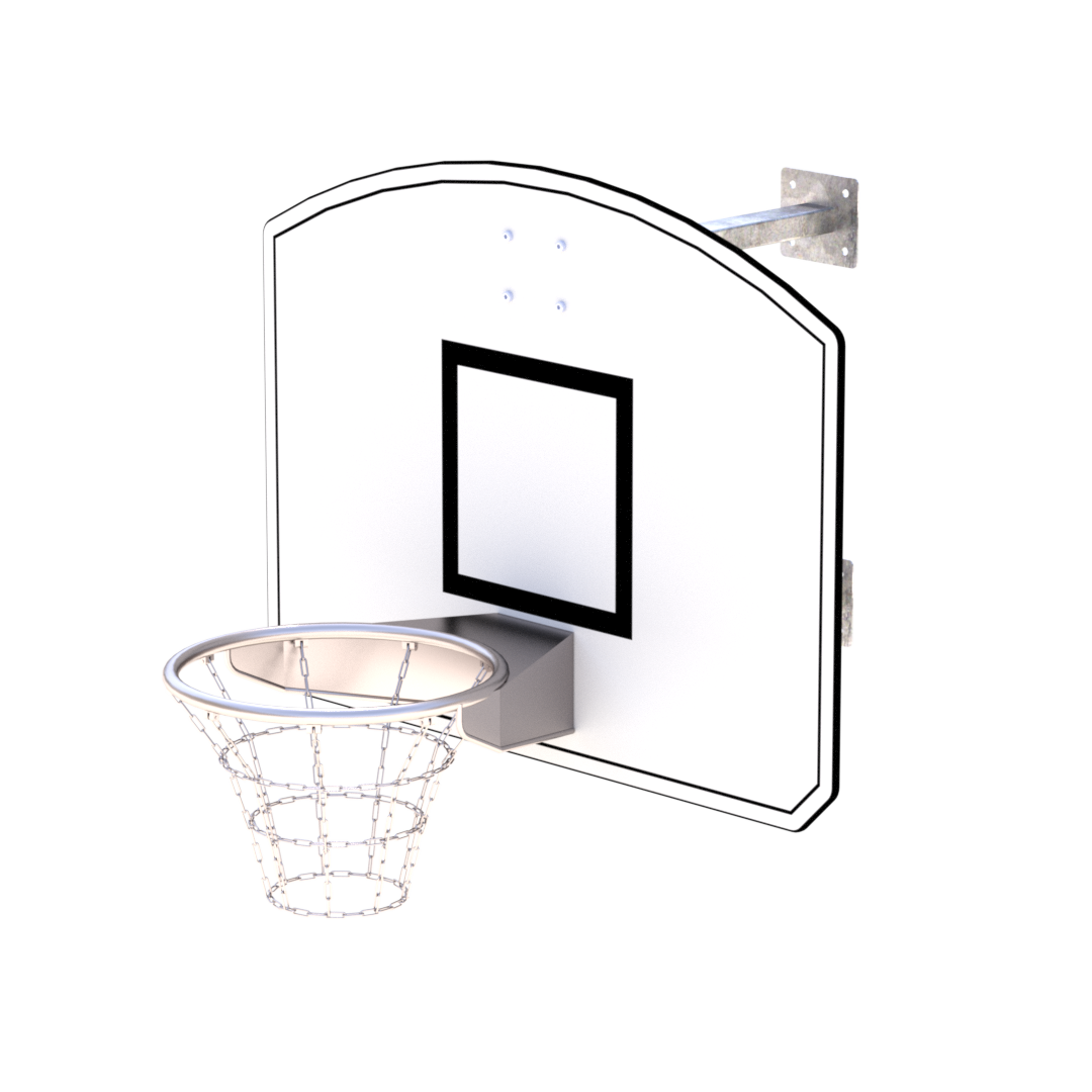 Basketballstativ for veggmontering