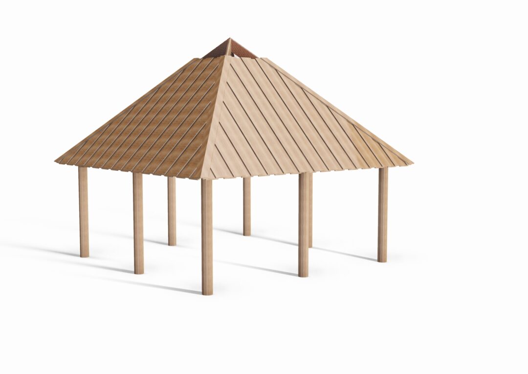 Grillhytte 4.5x4.5 med 8 ben