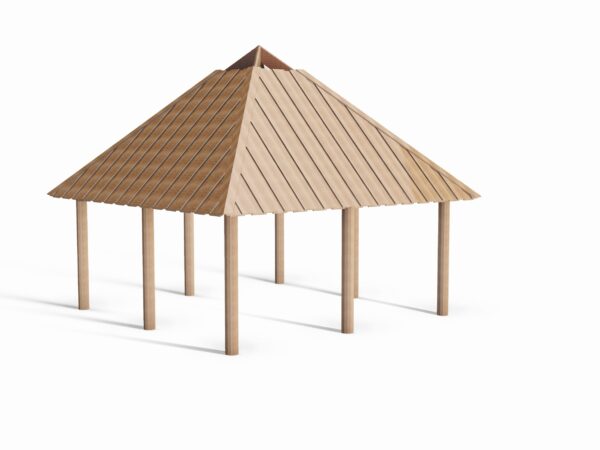 LE20090U 01 A Grillhytte 4,5 X 4,5 M Grillhytte 4.5x4.5 med 8 ben