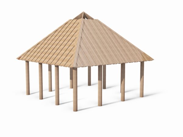 LE20106U 01 A Grillhus 4,5 X 4,5 M 1 Stor grillhytte