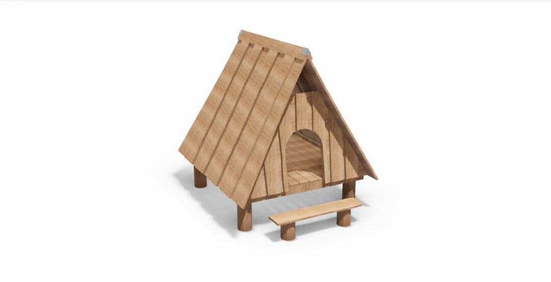 Knaphus lærk, på påler