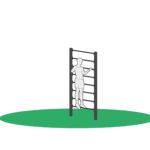 Tåhev sluttposisjon Tren tåhev i ribbevegg beregnet for utendørs trening