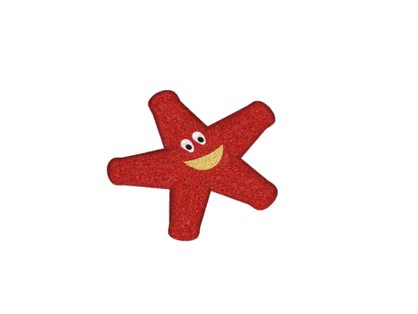 sjøstjerne rød 3D for lekeplassen
