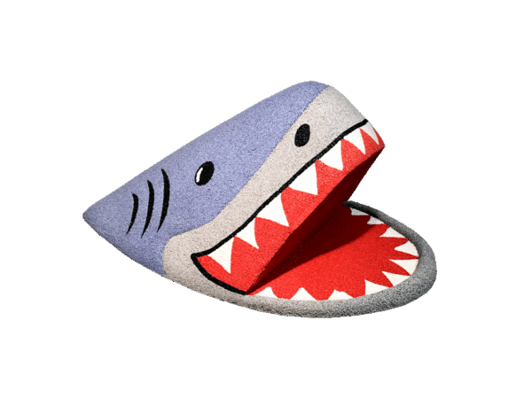 Hai 3D for lekeplassen i gummi