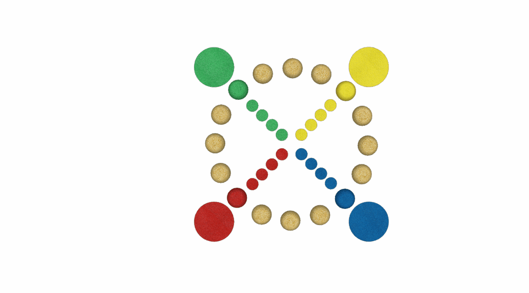 ludo 3D sirkel med mange farger