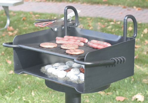 Grill 50 cm med trinnløs justerbar grillrist