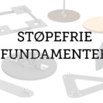 F50 151 640 Fundamenter Støpefri Støpefrie nedgravingsfundamenter til Huskestativ for 4 seter