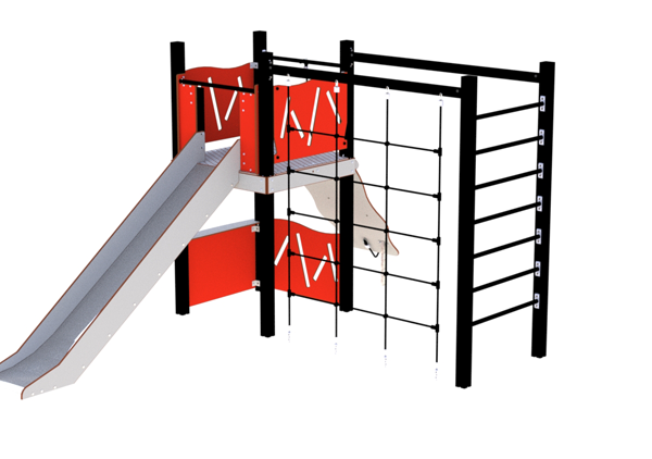 Lunde lekeapparat med lekeaktiviteter på ulik nivå
