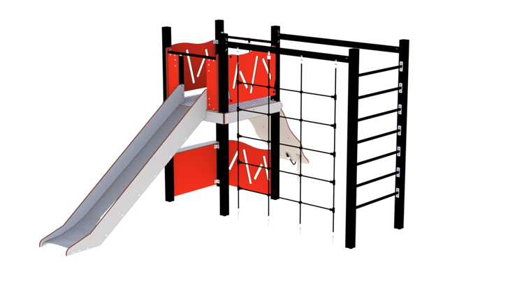 11 145 251 Lekeapparat Rød Lunde lekeapparat med lekeaktiviteter på ulik nivå