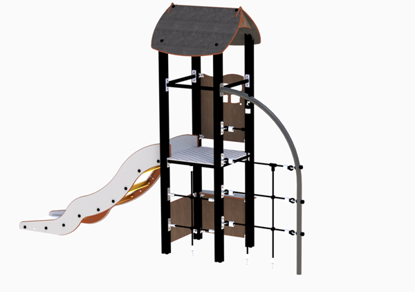 Karin lekehus i trestruktur og med rutsjebane