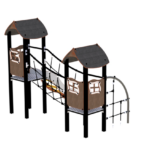 25 200 072 Emma Trestruktur Emma lekeseksjon med to tårn og rutsjebane