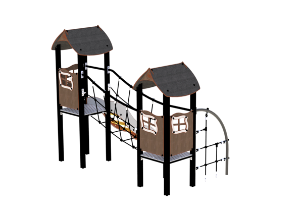 Emma lekeseksjon med to tårn og rutsjebane