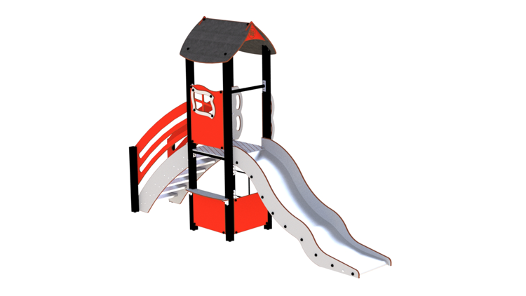 25 200 121 Lekeapparat Rød Grå Ida lekehus rød