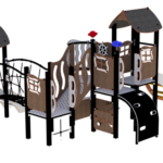 25 200 182 Seksjon Trestruktur Lisa er en lekeseksjon med trestruktur og aktiviteter som rutsjebane, lekehus og to tårn med mer