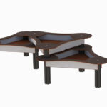 60 164 831 Sandlekebord Trippel trippel sandlekebord i trestruktur og grå