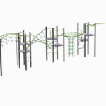 16 501 010 Grønn Grå Hinderløype og multifunksjonsapparat grå og grønn