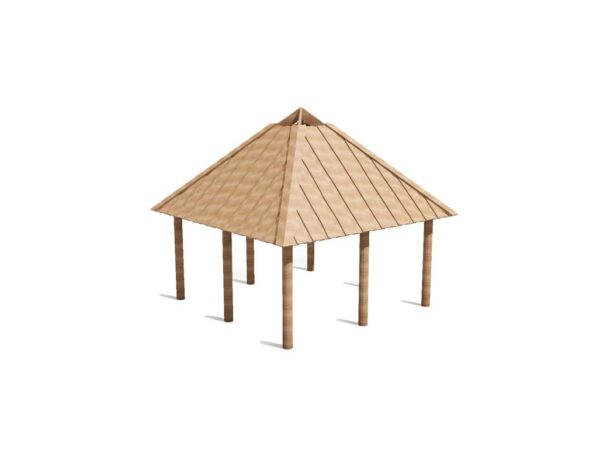 Le20087 Grillhytte Lerk Grillhytte i lerk 3,7 x 3,7 meter