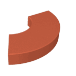 Rød gummiblokk i SBR for lekeplassen