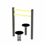 66 100 065 Stepup Dobbel 2x hoppesopp med fjær og rekkverk dobbel