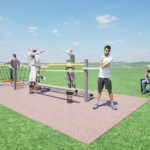 Dobbel balanse m/rekkverk