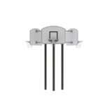 Grå og Grønt basketstativ med tre kurver