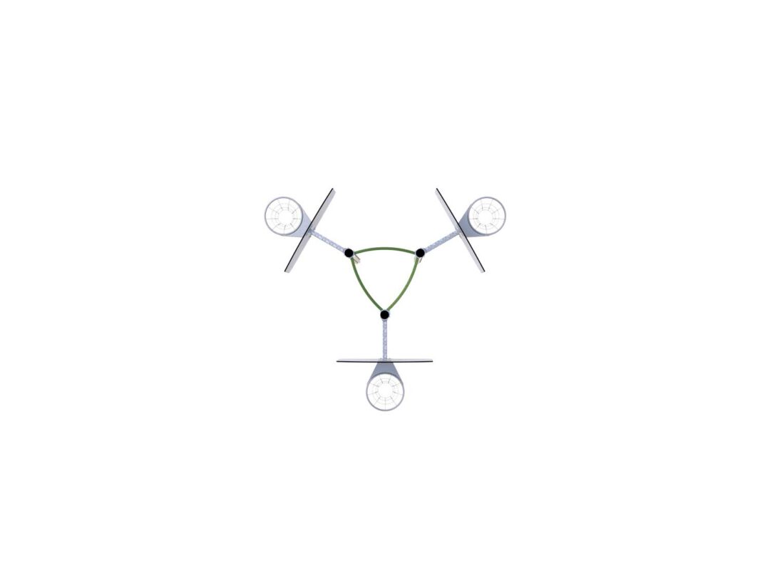 Grå og Grønt basketstativ med tre kurver