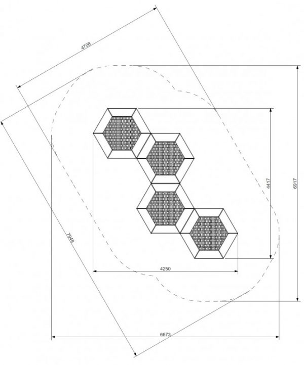 Trampoline Hexo 4A EPDM