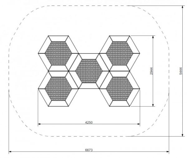 Trampoline Hexo 5A EPDM
