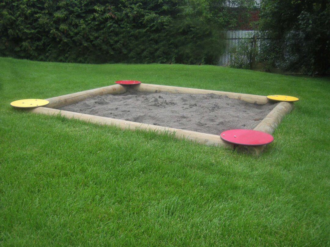 Sandkasse rundstokk 16 cm 3 x 3 m