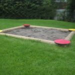 Sandkasse rundstokk 16 cm 3 x 3 m