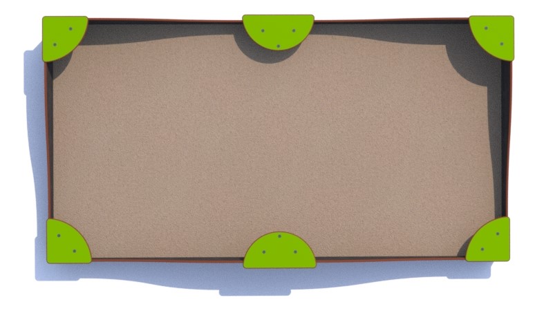 Sandkasse 1,3 x 2,5 buet