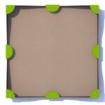 Sandkasse 2,5 x 2,5 buet