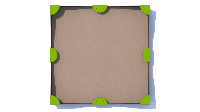 Sandkasse 2,5 x 2,5 buet