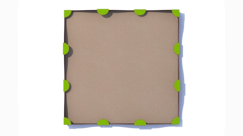 Sandkasse 3,7 x 3,7 buet