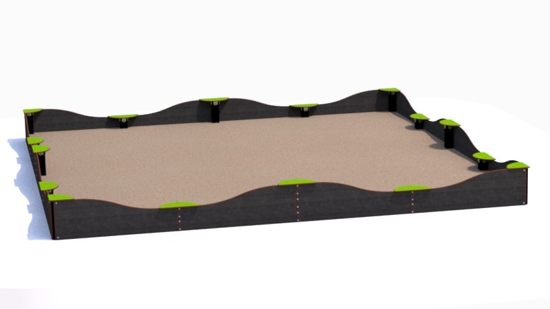 61 200 342 2 Sandkasse 4,9 x 4,9 buet