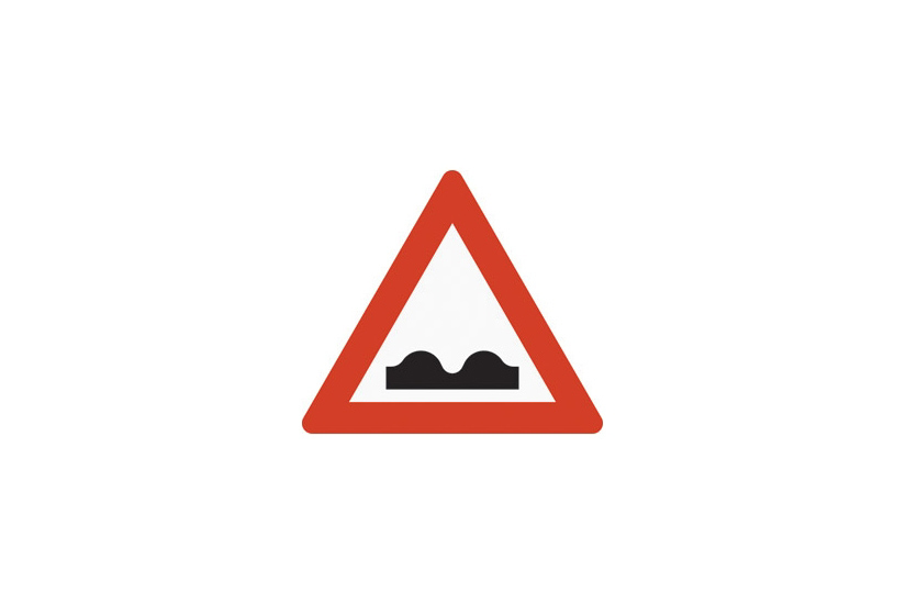 Trafikkskilt - ujevn veg