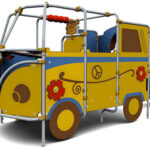 Folkevognbuss med sklie