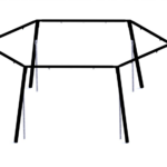 6-kant huskestativ for 6 seter