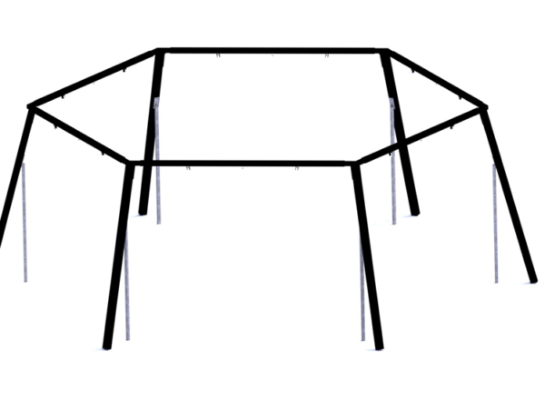 6-kant huskestativ for 6 seter